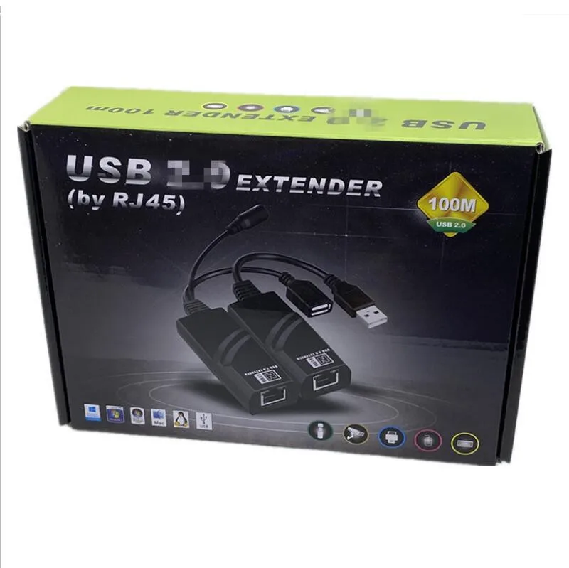 USB 2.0 Extender to RJ45 Over Cat5 Cat5E Cat6 up to 100 meter for USB Flash Disk and Mouse Keyboard and more