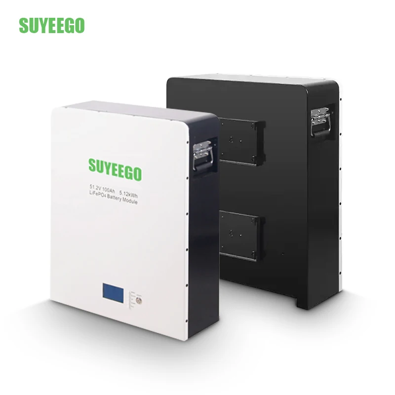 SUYEEGO LiFePO4 Wall Mounted 4.8kwh 5kwh 5.12kwh 9.6kwh 10kwh Lithium Ion Batteries For Solar Inverter System