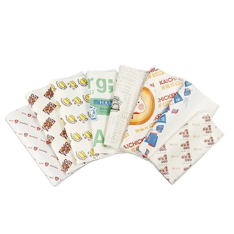 food wrapping paper greaseproof custom deli paper burger wrapping food pack paper