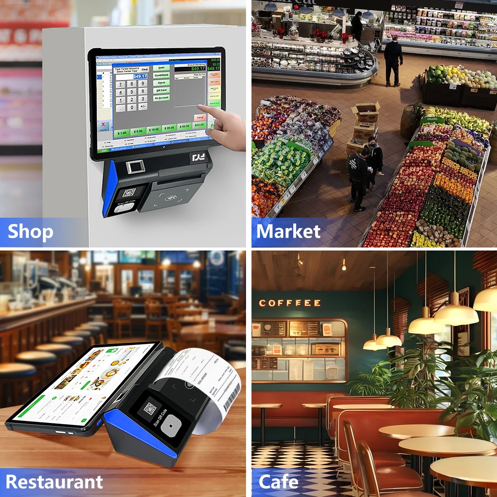 FYJ F1-T1 11' 3+16G Pos Terminal Octa Core All-in-one Billing Cash Register Pos Machine Tablet with 80mm Printer