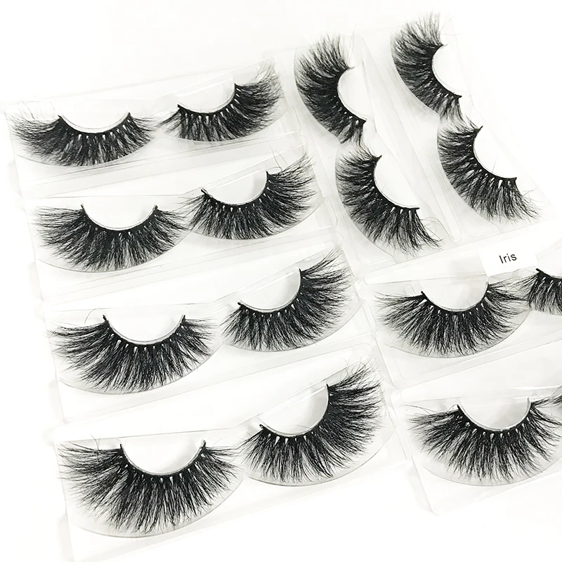 free Logo natural color russian style full strip lashes 25mm 3d mink magnetic false eyelashes lashes dropshipping