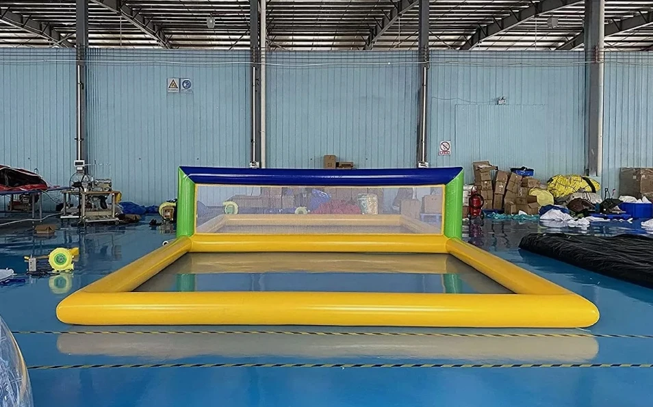 33Ft Outdoor Large Inflatable Volleyball Pool Pvc Water Volleyball Court For Sport Games