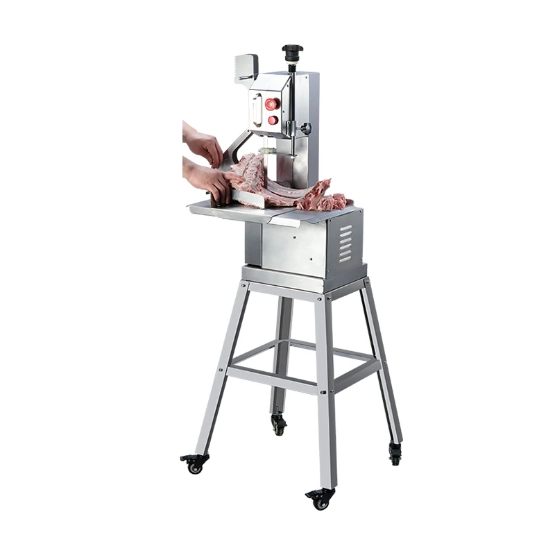 China export electric stainless steel electric meat bone cutting saw machine butchers meat slicer big working table