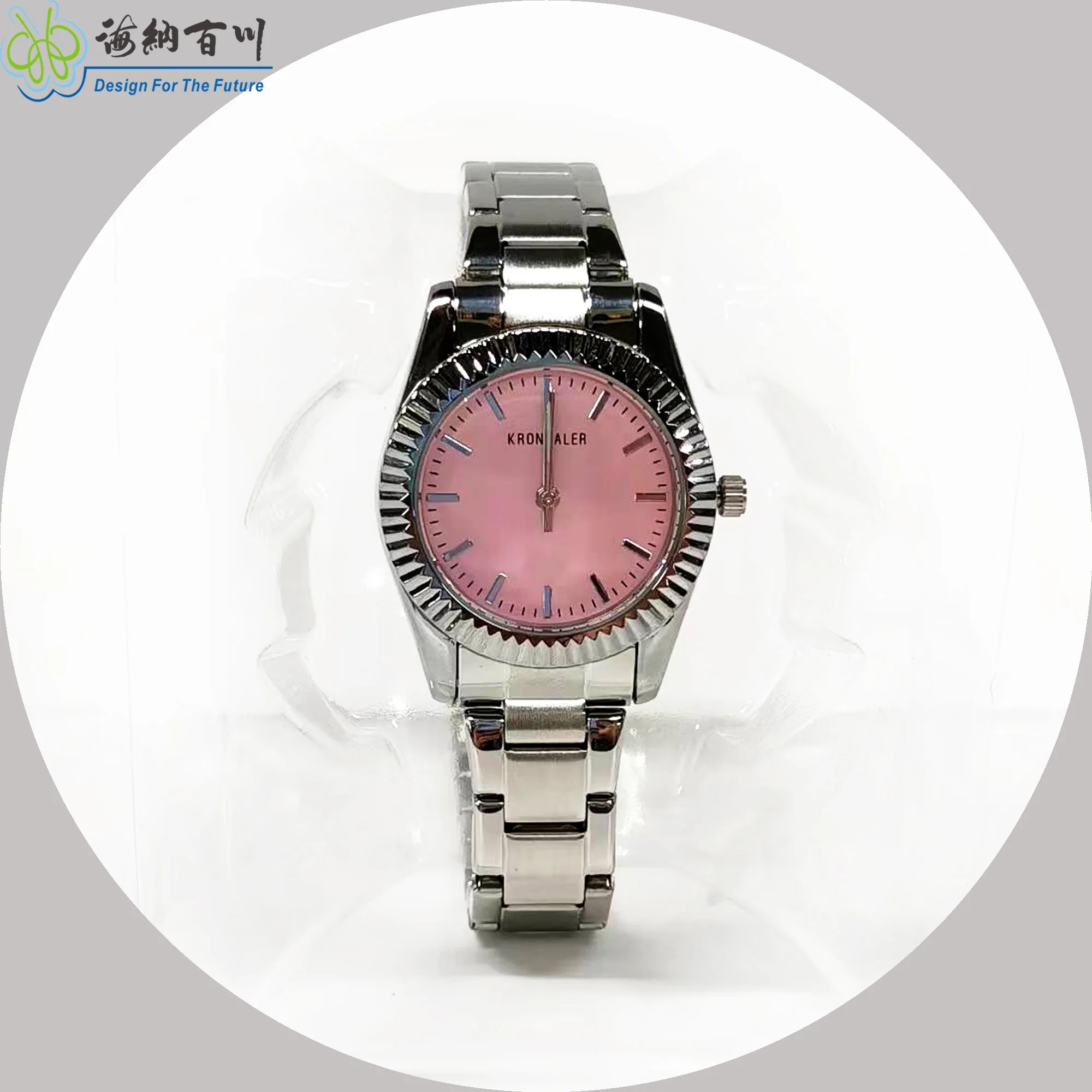 Stainless Steel and Leather Band Business Quartz Watch for Ladies & Men Seiko Movement Waterproof with Glass Dial Window