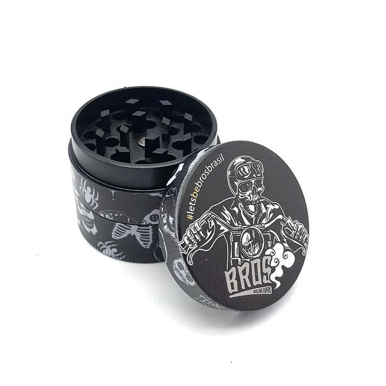 bros colorful smoking rolling grinders 4 layers metal grinders custom tobacco grinders