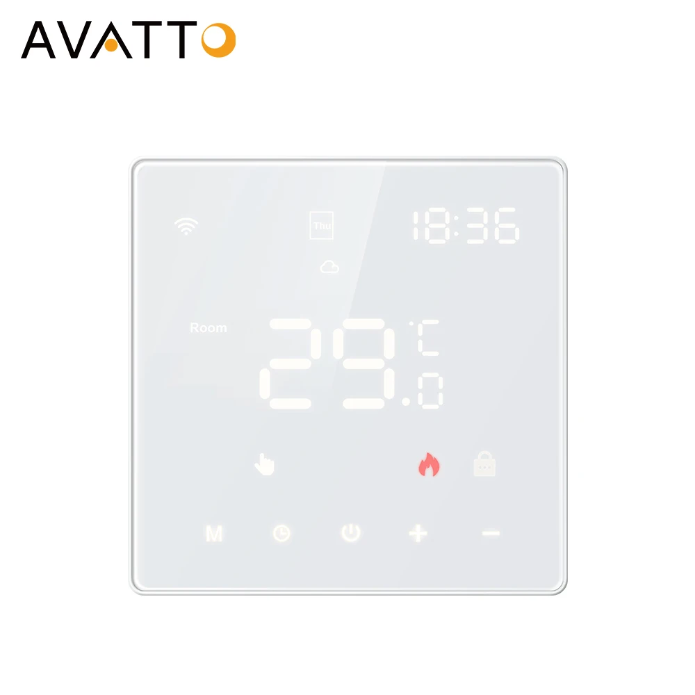 AVATTO Tuya Wifi LED Touch Screen Digital Heating Wireless Smart Thermostat Controller for Home