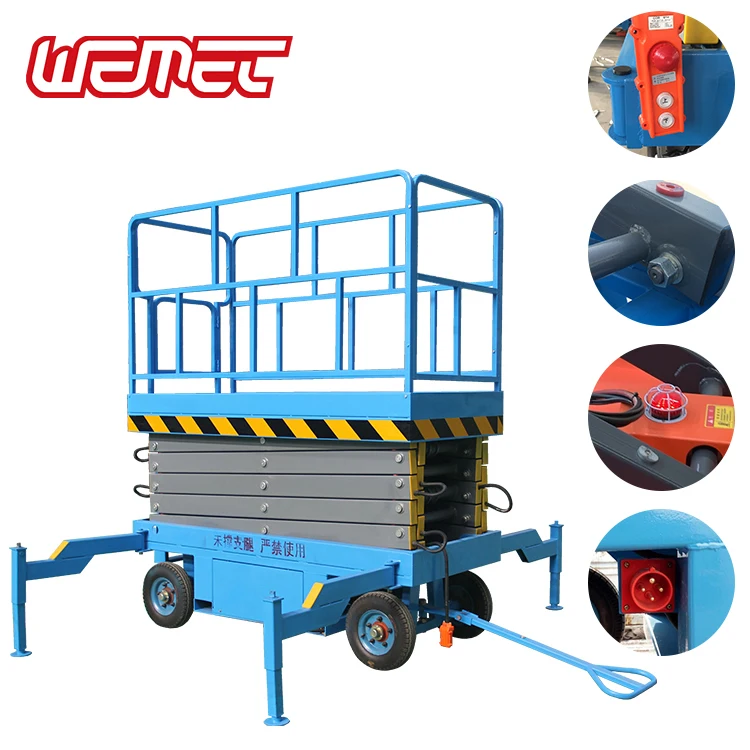 Electric walking assistant Hydraulic Mobile Scissor lift platform Cargo lift