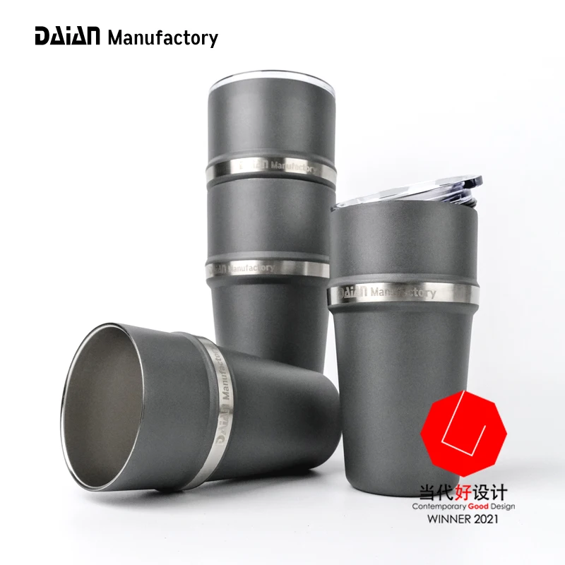Customized Double Walled Vacuum Insulated Travel Coffee Mug 16oz 26oz Stainless Steel Stackable Tumbler Cup