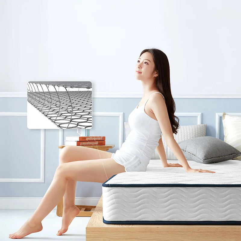 Linsy Hotel High Density Quality Royal Luxury Memory Foam Pocket Coil Compress Durable 5 Zone Bonnell Spring Mattress CD055