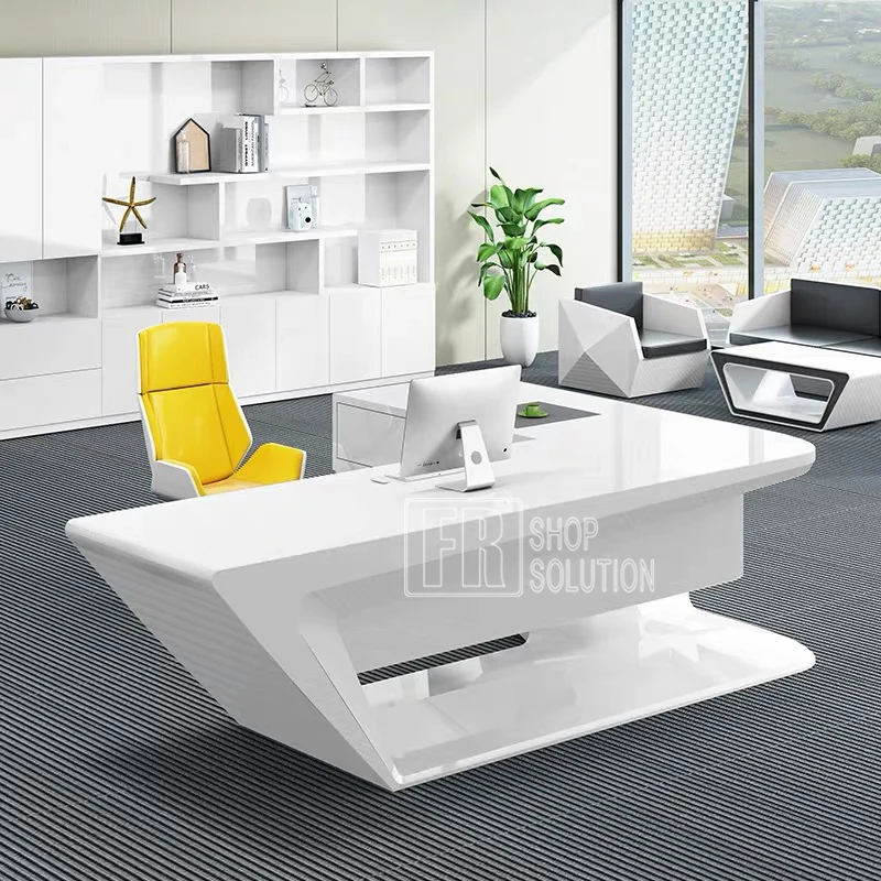
Modern Design L Shaped Office Furniture Reception Desk Executive CEO Office Desk 