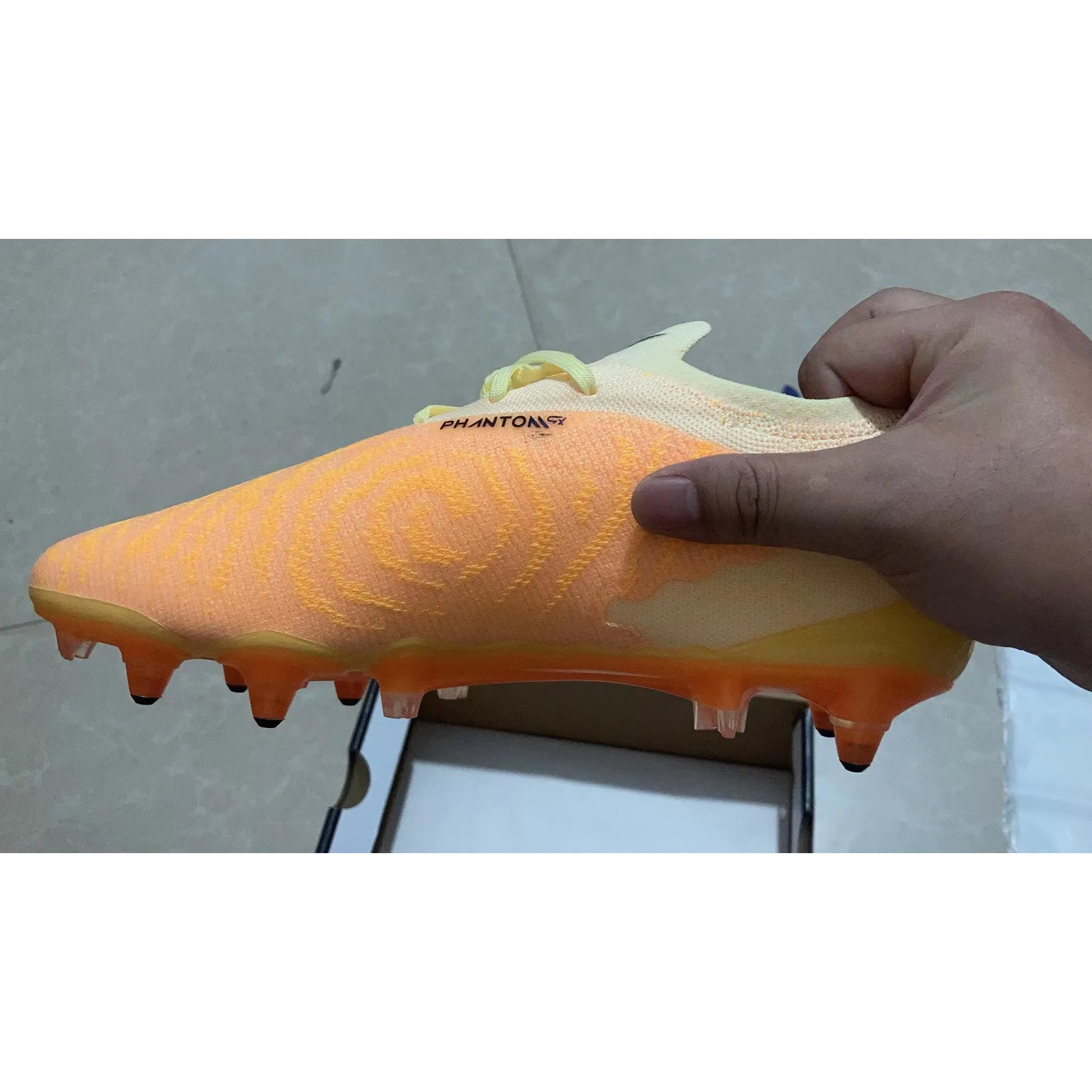 2023 newest brand high ankle mens phantom GX soft ground football soccer shoes cleats SG waterproof football soccer shoes boots