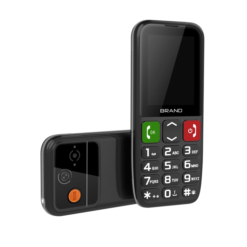 Wholesale big battery 2.4 inch push button SOS senior phone gsm telephones