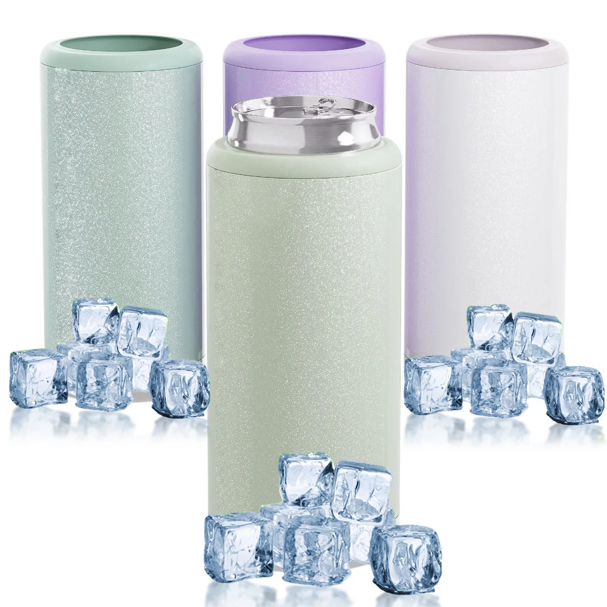 304 Stainless Steel 12oz Cooling Can Double Cooling Vacuum Beer Mug Cola can