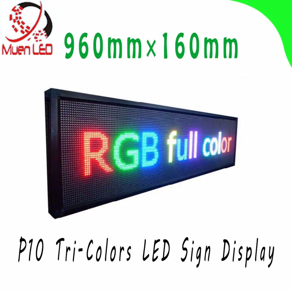 P10 Full Color Sign LED Display 960*160mm
