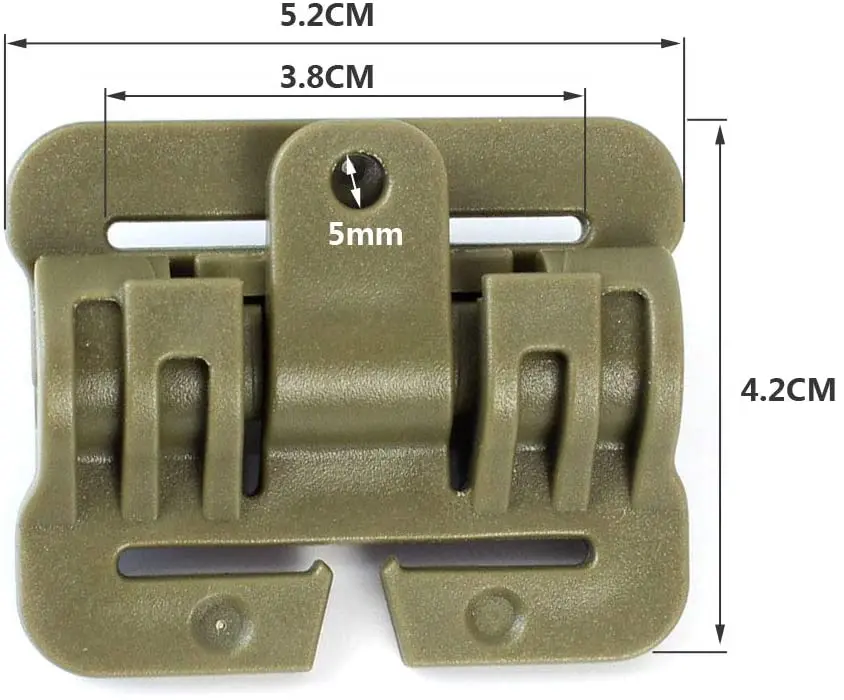BSCI factory tactical Vest Molle Side Belt fast fit System Adapter Quick Release Buckle