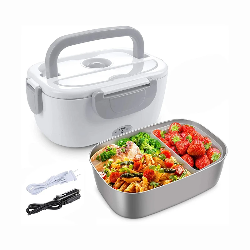office food heater household car portable self heating food warmer 304 stainless steel electric lunch box heated lunch box