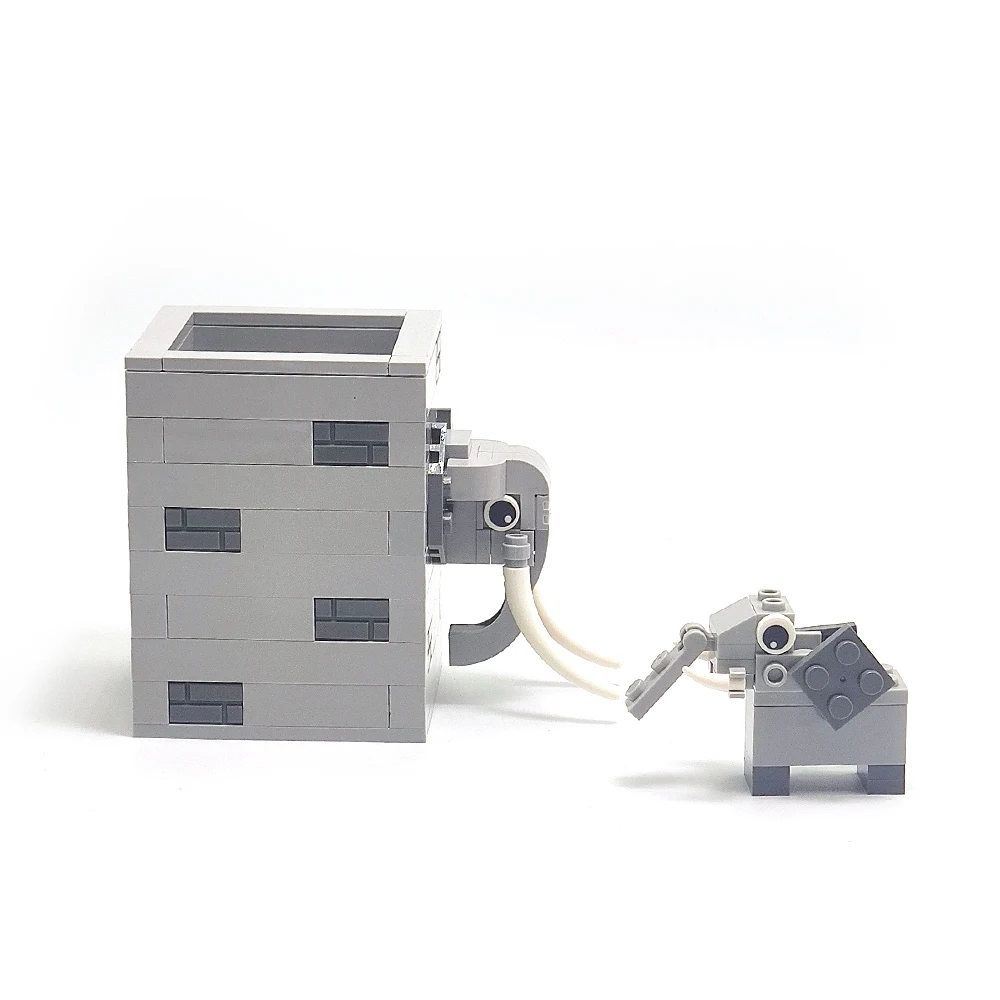 Cute animal eco-friendly organizer box pen stand holder special educational puzzle blocks set plastic Pen Holders for desk