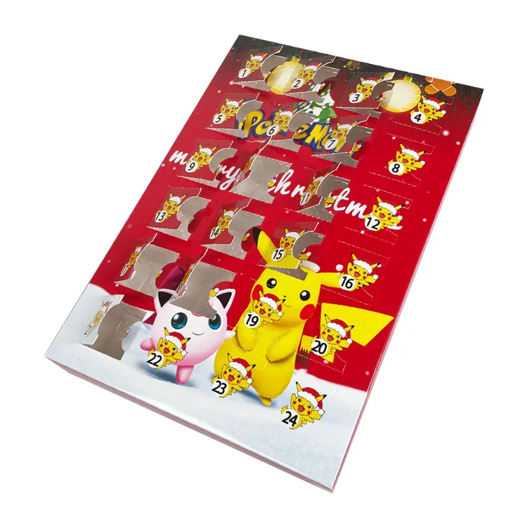 Advent Calendars 24pcs Pokemon Christmas Blind Box Pokemon Christmas Calendar Box Action Figures Anime pikachu