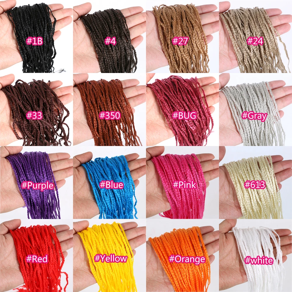 Hot selling 28inch long thin zizi braid colorful box braids Micro knot ZIZI braiding hair synthetic crochet hair extension