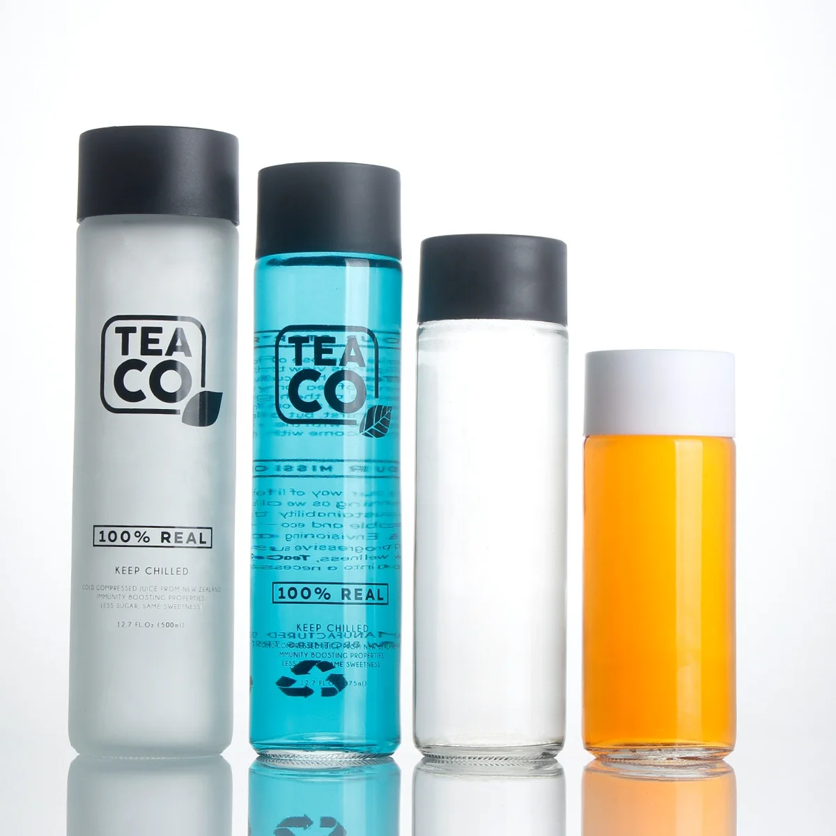 OEM clear round flint glass 250ml 375ml 500ml 750ml voss glass bottle empty mineral water bottle