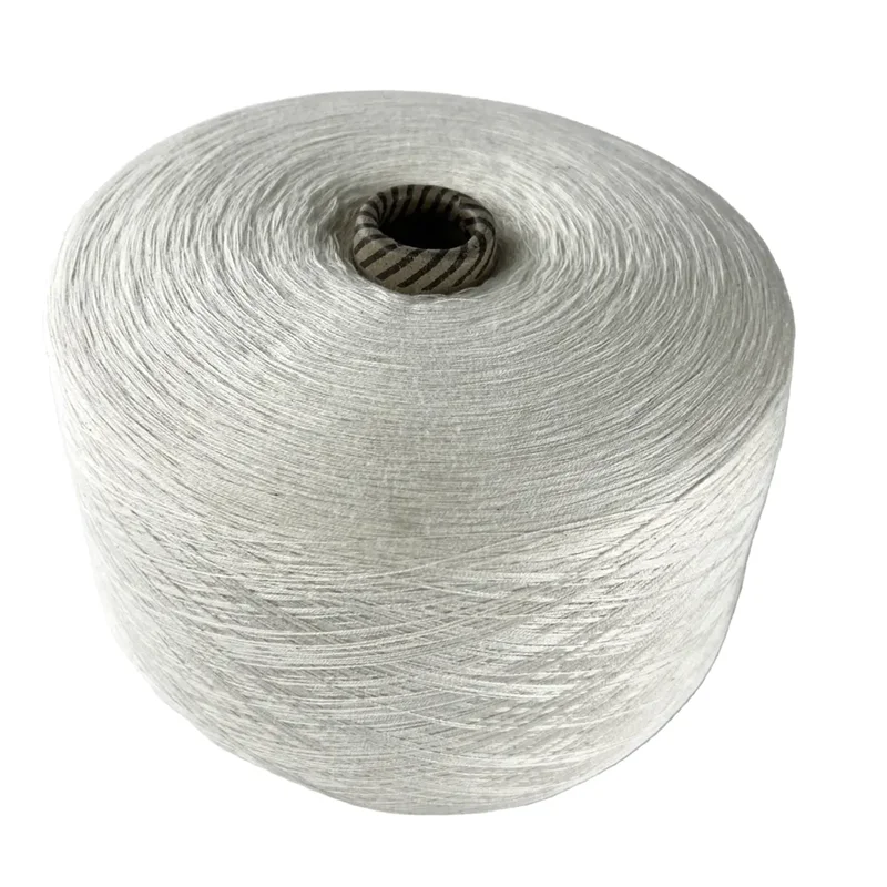 Factory wholesale white embryo ring spun yarn 28s/2 60% cotton 40% acrylic blended yarn for hand knitting sewing
