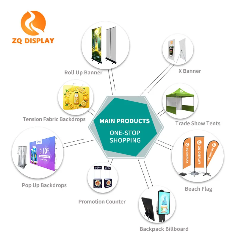 Custom Design 8ft 10ft Tension Fabric Portable Pop Trade Show Display Exhibition Booth Backdrop with Straight Backdrop