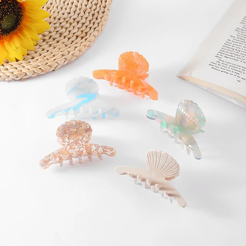 Original designer new shell clip acetic acid fashion shark clip wholesale