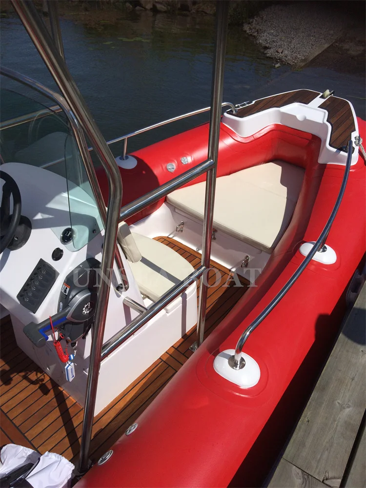 low price 17 ft 5.2 meters luxury pvc semi rigid fiberglass fishing yacht boat malaysia