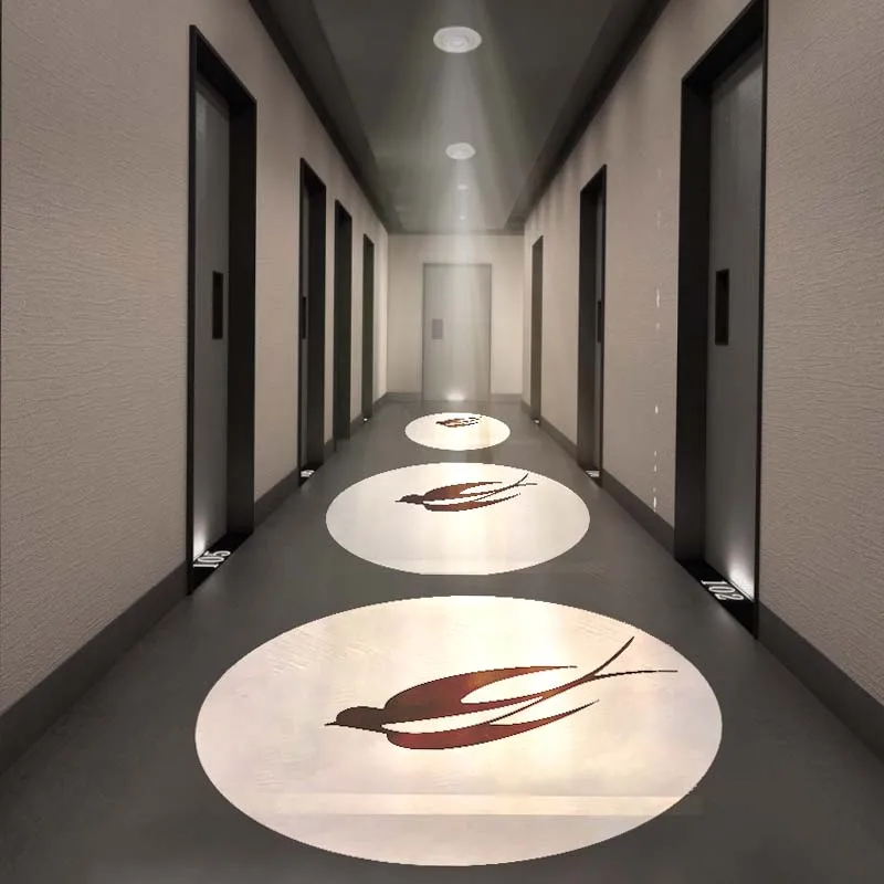 Downlight ceiling spotlight hotel corridor light channel background art light creative flying swallow projection porch light