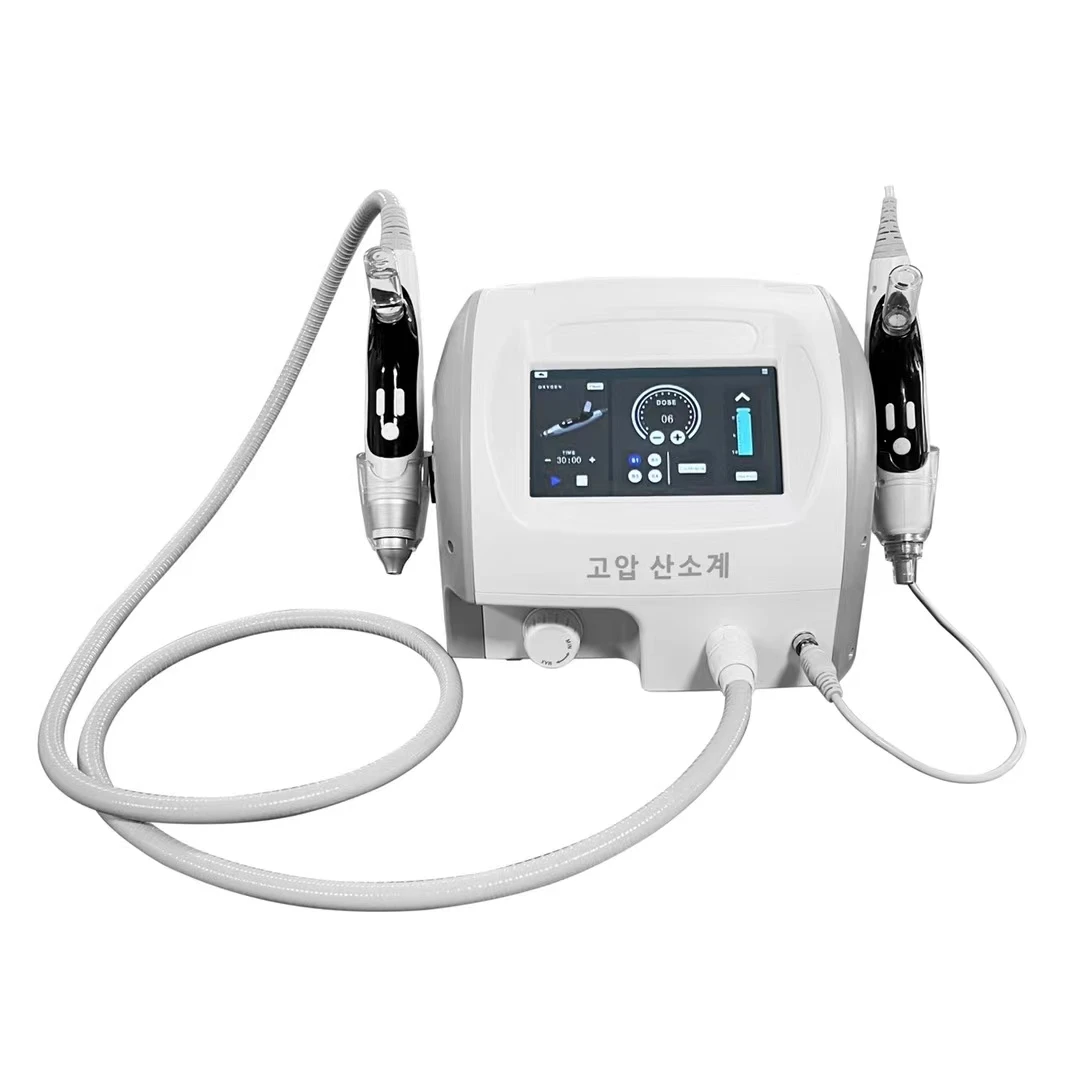 High Pressure Water Injection Gun Water Jet Oxygen RF EMS Facial Care Machine For Skin Moisturizing