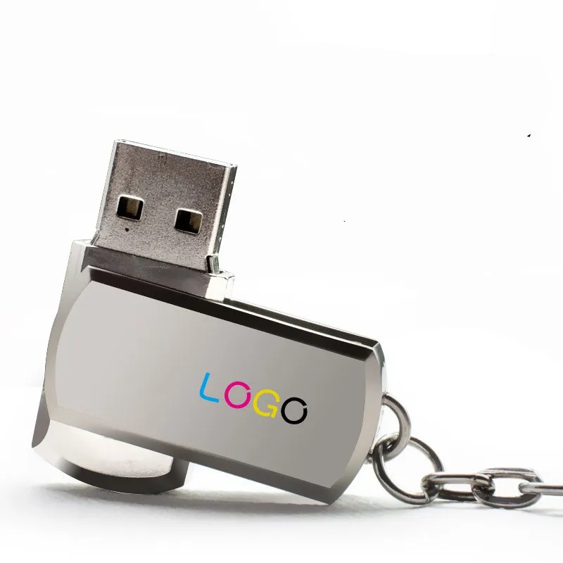 Hot Sale 3.0 USB Flash Drive 256GB 128GB Rotation Pen Drive 16GB 32GB 64GB USB Memory Stick with Keychain
