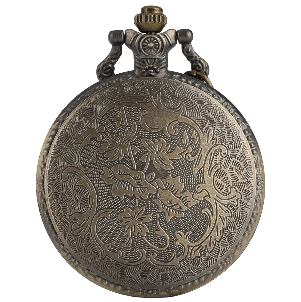 Vintage Necklace 3D Motorbike Quartz Pocket Watch Bronze Skull Silver Vintage Necklace Chain Pendant Motorcycle pocket watches