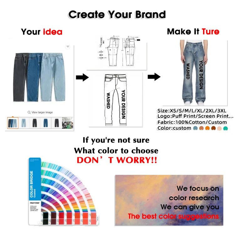 High Quality Patchwork Custom Logo Camouflage Twill Stacked Camo Cargo Flared Pants Men