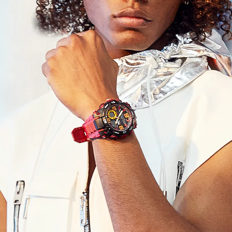 Relogio Masculino 2021 Sport Men Quartz Digital Watch Diving Watches Men 10ATM Waterproof Watch LED Dual Display Clock