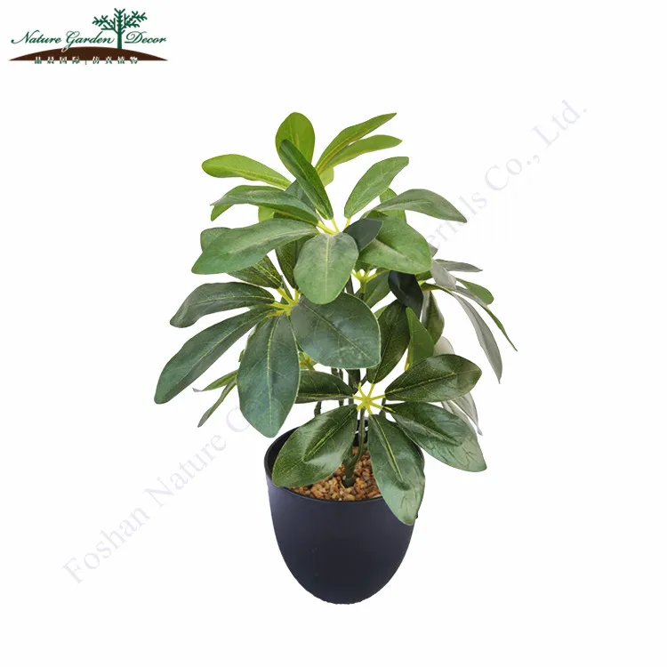 Nature Garden Bonsai Potted Trees for Hotel Restaurent Tabletop Artificial Umbrella Plant