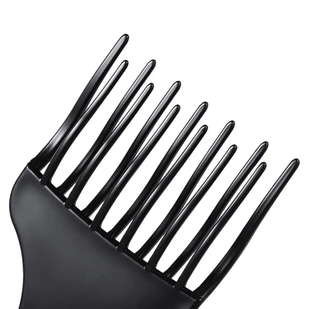 Professional plastic hair afro picks double tooth comb hairdressing styling tool hair clipper comb