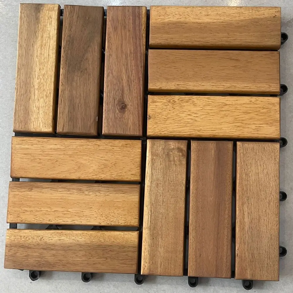 Hot seller hardwood flooring tiles outdoor floor tiles Wood with plastic base flooring HP-12SVN
