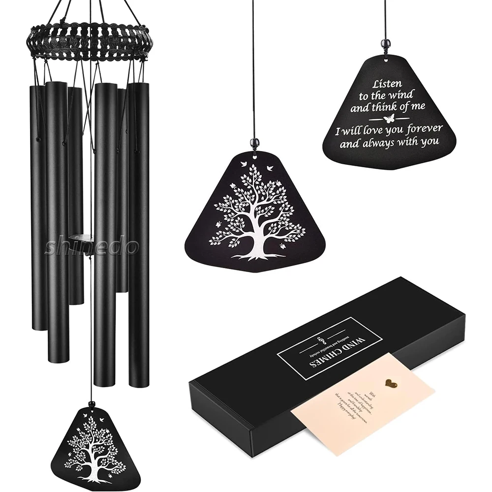 30 Inch Wind Bell Wall Hanging 6 Tubes Wind Chimes Bell Waterproof Windchimes Bells Housewarming Gift Home Courtyard Decorations