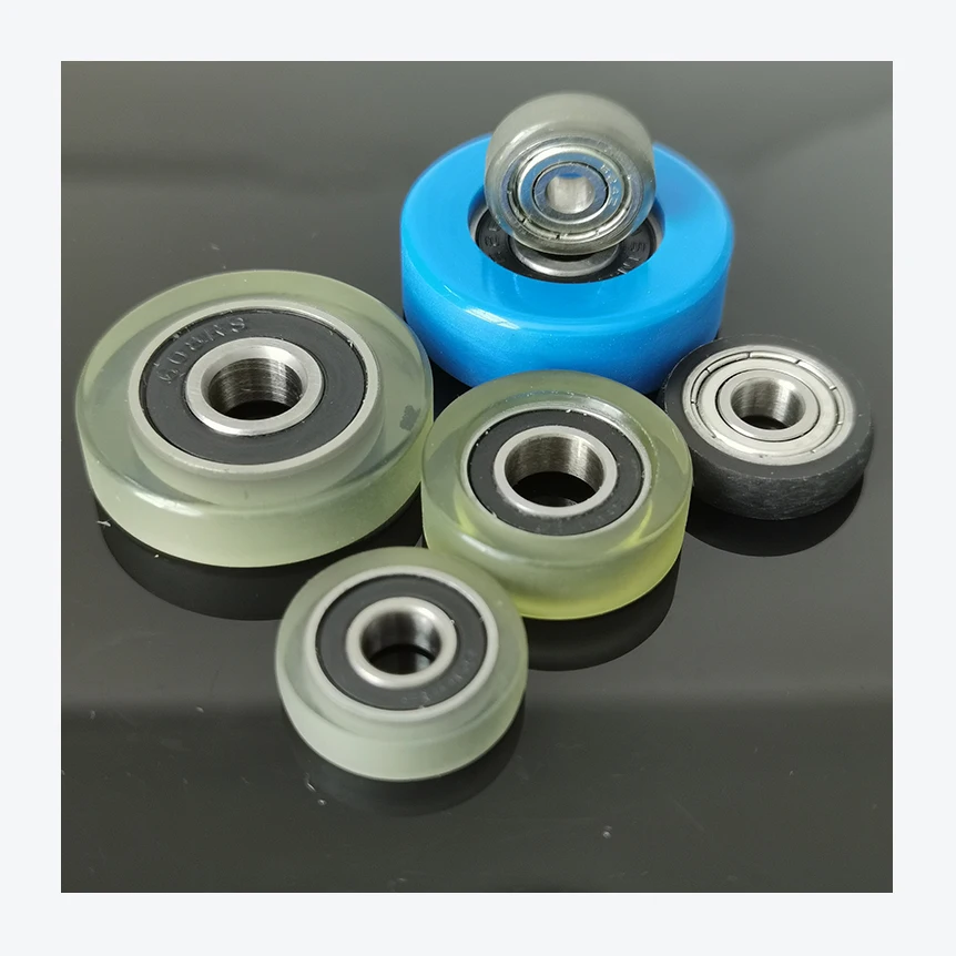 PU68822-7 PU Pulley Roller Bearing 8x22x7mm Polyurethane Coated Guide Wheel For Industrial Woodworking Tools