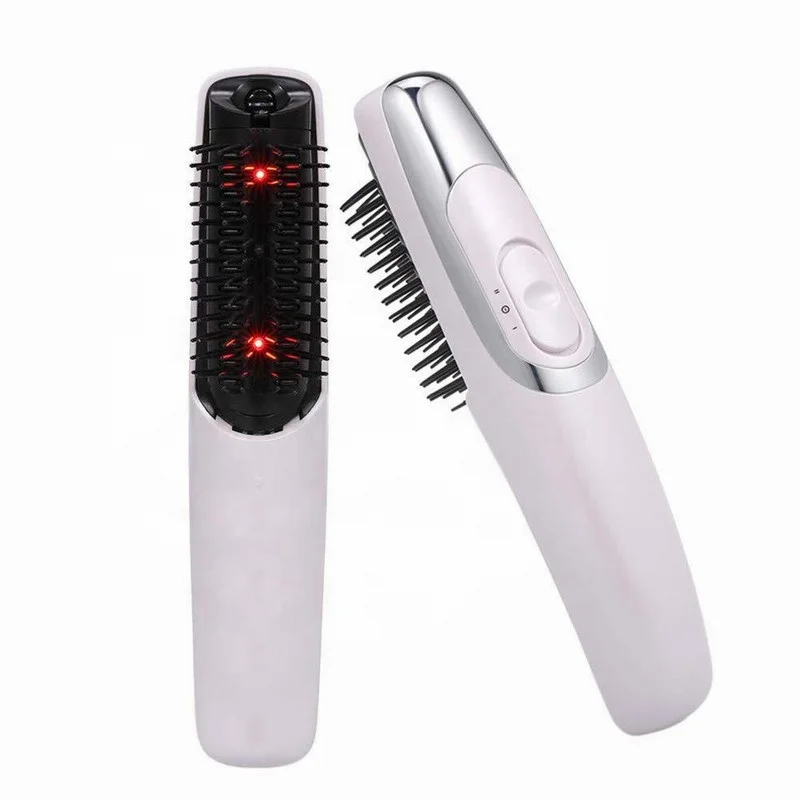 Electric Vibration Massage Hair Brush Blue and Red Light Hair Growth Massage Comb Tangle Detangle Head Scalp Massage Hair Combs