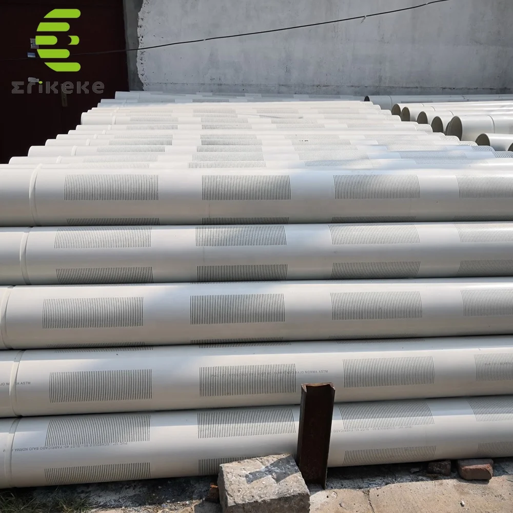 ISO Standard Slotted Pvc Filter Pipe UPVC Column/Riser/Drop Pipe  Borewell Water Well Tube Well