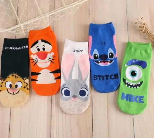 Funny Calcetines Meias Character Cute Cartoon Low Cut Ankle Socks Women Anime Cotton Kawaii Novelty Boat Fashion Socks