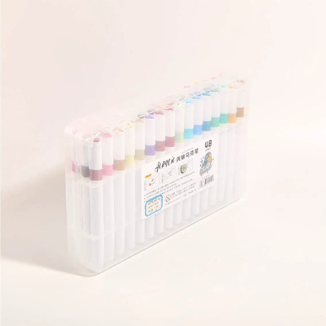 Promotional 48 Colors Acrylic Markers Pens Customized Waterproof Ink Art Marker Set for kids