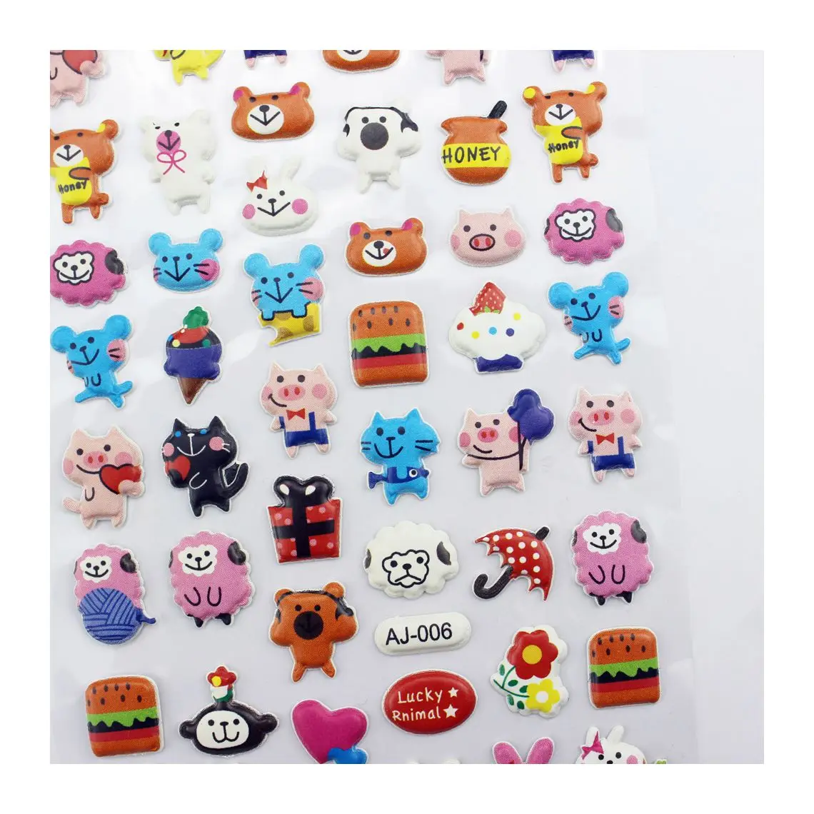 cute puffy sticker sheet custom Eco-friendly 3d sticker for kids eva foam sticker