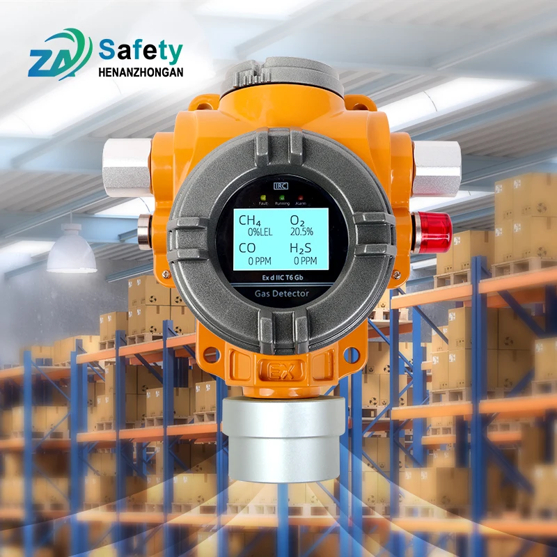 Oxygen concentration detector Fixed O2 gas alarm Point type confined space gas detector