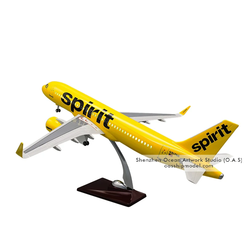 Модель самолета 1:80 модель с легким аэробусом A320 Spirit 47 см