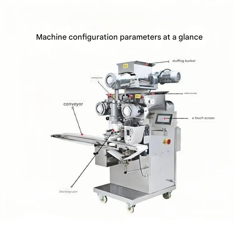 Sweet Mochi Fully Automatic Ice Cream Double Color Cookie Press Flour Mini Churros Tamale Falafel Machine