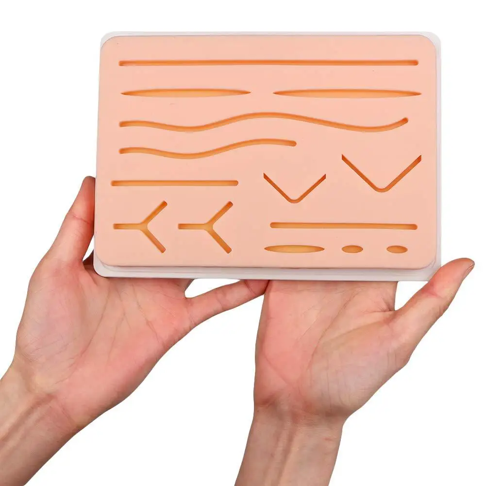 Medical students surgical suture practice model skin simulation wound silicone suture pad