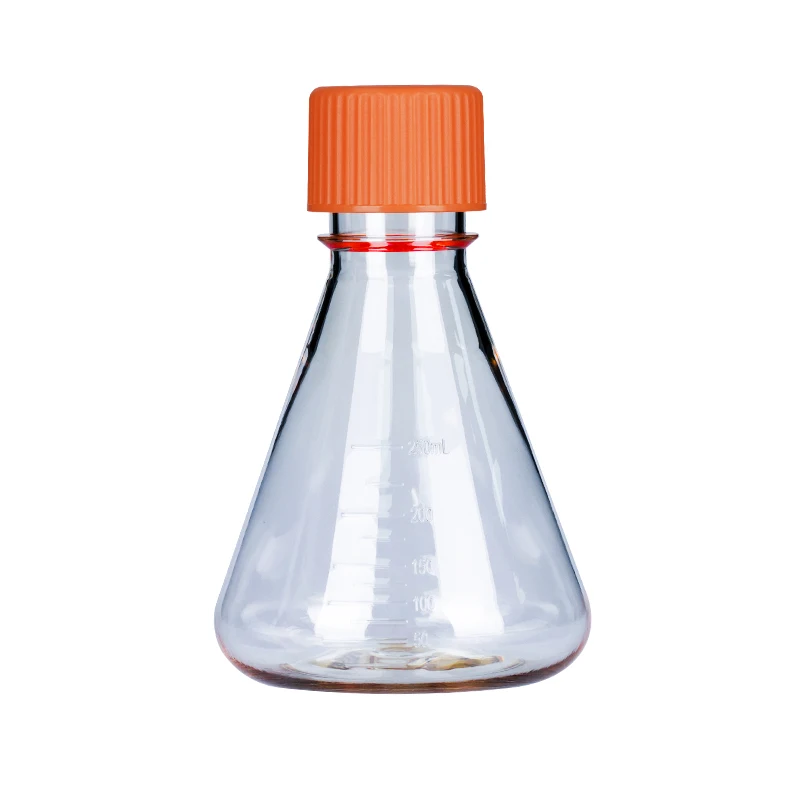 Лабораторная поликарбонатная коническая колба Erlenmeyer 125 мл пластиковая Erleyenmeyer конические колбы 250 500 1000 вентилируемая