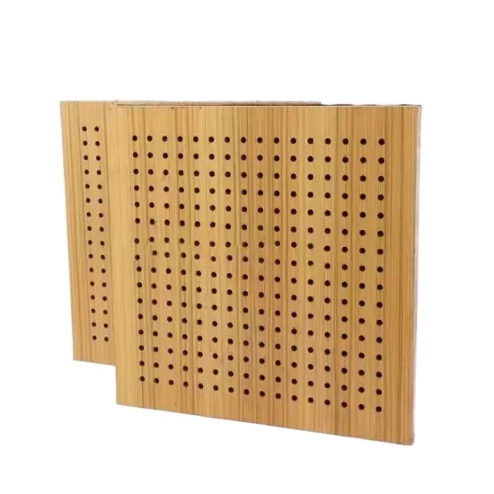 Melamine Surface Perforated Wood sound absorption Sheets Music Studio Acoustic Panels for wall and ceiling for home theater